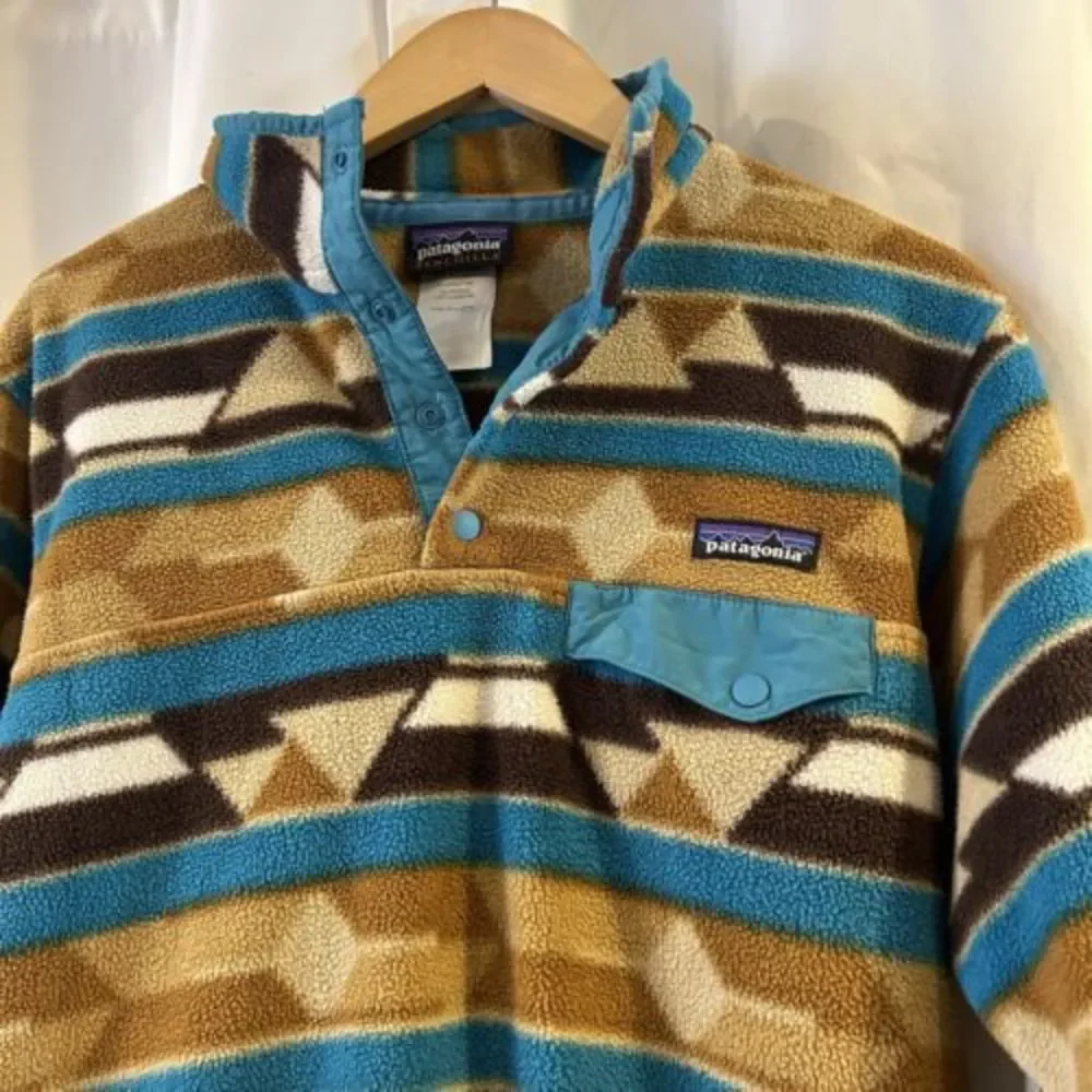 Patagonia Synchilla RARE Snap-T Fleece Aztec Tribal Southwestern Printed Small - Picture 2 of 7